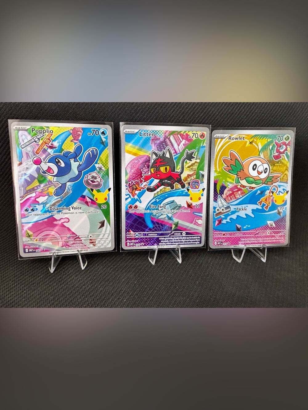 First Partner Illustration Collection Series 1 Gen 7 Alola Starters Pokemon TCG